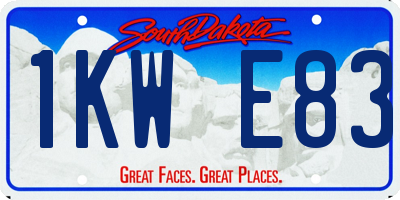 SD license plate 1KWE83