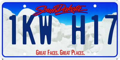 SD license plate 1KWH17