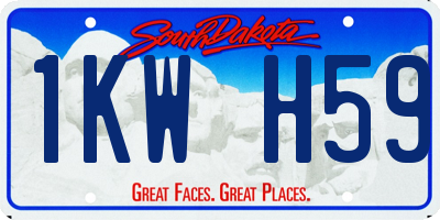 SD license plate 1KWH59