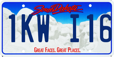 SD license plate 1KWI16