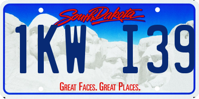 SD license plate 1KWI39