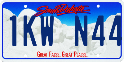 SD license plate 1KWN44