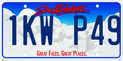 SD license plate 1KWP49