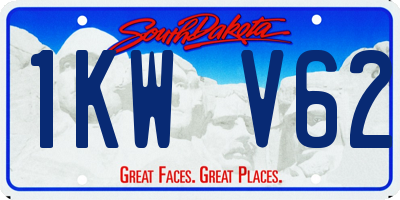 SD license plate 1KWV62