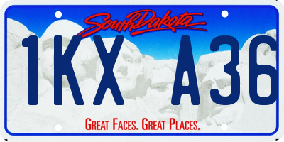 SD license plate 1KXA36