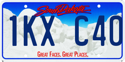 SD license plate 1KXC40