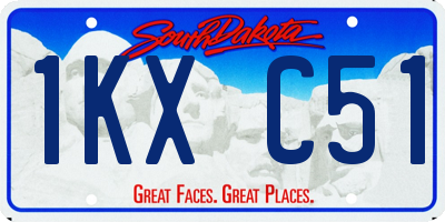 SD license plate 1KXC51