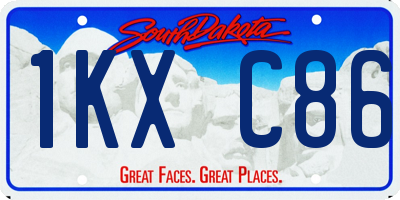 SD license plate 1KXC86