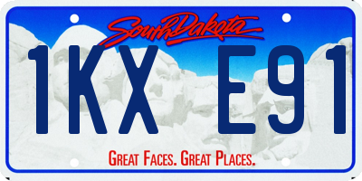 SD license plate 1KXE91