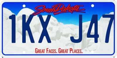 SD license plate 1KXJ47