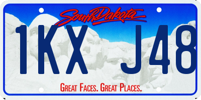 SD license plate 1KXJ48