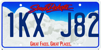 SD license plate 1KXJ82