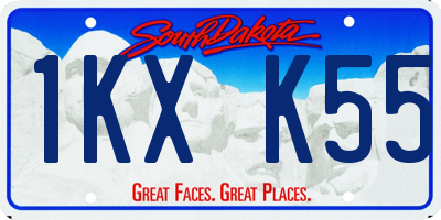 SD license plate 1KXK55