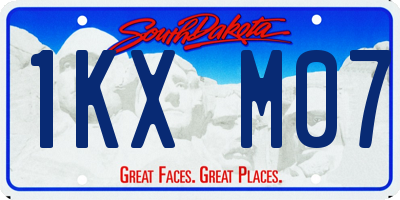 SD license plate 1KXM07