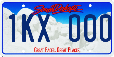 SD license plate 1KXO00