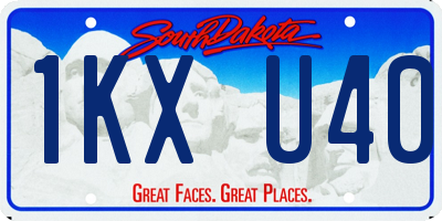 SD license plate 1KXU40