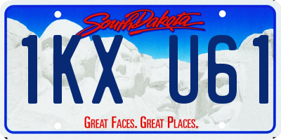 SD license plate 1KXU61