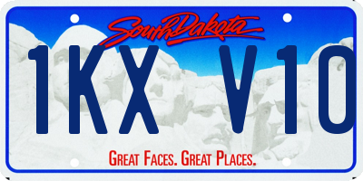 SD license plate 1KXV10