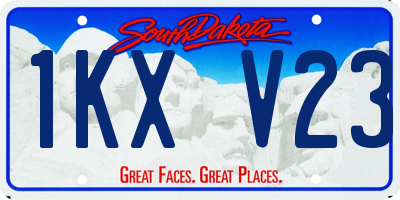 SD license plate 1KXV23