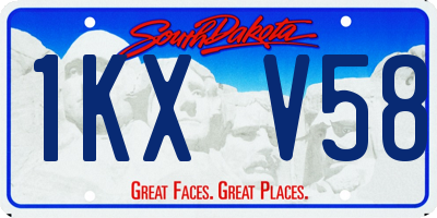 SD license plate 1KXV58