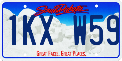SD license plate 1KXW59