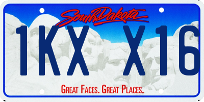 SD license plate 1KXX16