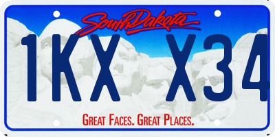 SD license plate 1KXX34