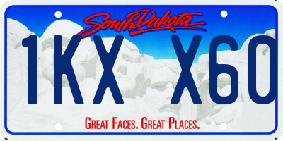 SD license plate 1KXX60