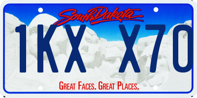 SD license plate 1KXX70