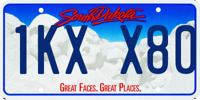 SD license plate 1KXX80