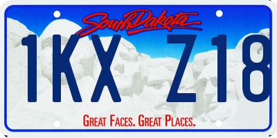 SD license plate 1KXZ18