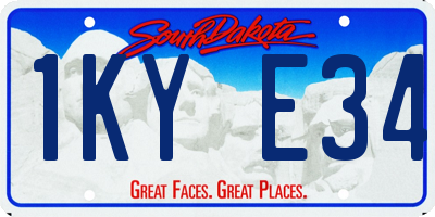 SD license plate 1KYE34