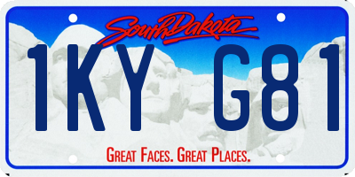 SD license plate 1KYG81
