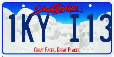 SD license plate 1KYI13