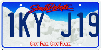 SD license plate 1KYJ19