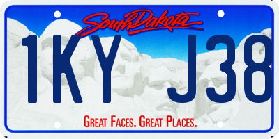 SD license plate 1KYJ38