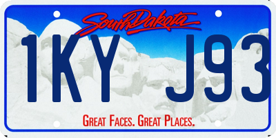 SD license plate 1KYJ93
