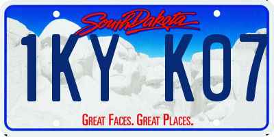 SD license plate 1KYK07