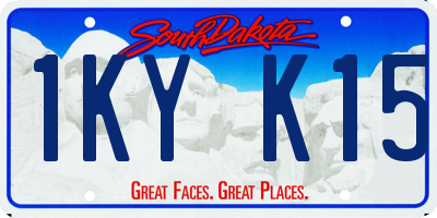 SD license plate 1KYK15