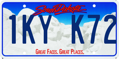 SD license plate 1KYK72