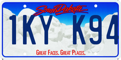 SD license plate 1KYK94