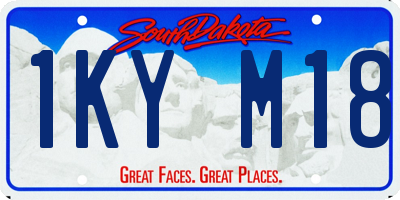 SD license plate 1KYM18
