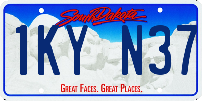 SD license plate 1KYN37