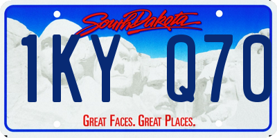 SD license plate 1KYQ70