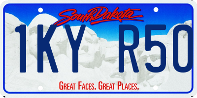 SD license plate 1KYR50
