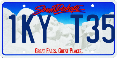 SD license plate 1KYT35