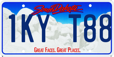 SD license plate 1KYT88