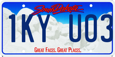 SD license plate 1KYU03