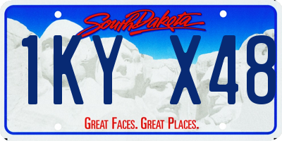 SD license plate 1KYX48