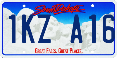 SD license plate 1KZA16